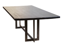 Contemporary Black Painted Wood Dining Table