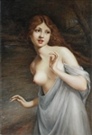 Painted Giclee, Partially Nude Classical Woman
