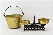 Antique Spun Brass Jelly Bucket