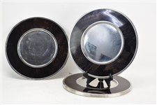 Set of 6 Modern Bouillet Bourdelle Chromed Plates