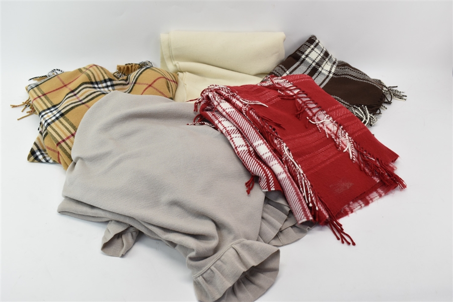 FENDI Italian Wool Fringed Blanket