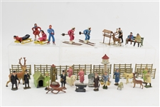Lot of Vintage English Metal Painted Figures