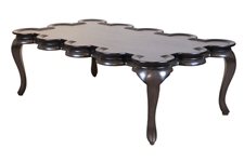 Contemporary Dark Stained Wood Coffee Table