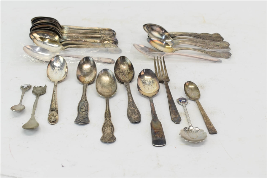 Group of Assorted Silver Plated Souvenir Spoons
