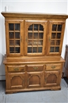 Mission Style Temple Stuart 2 Part Hutch Cabinet