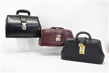 Three Leather Doctors Bags