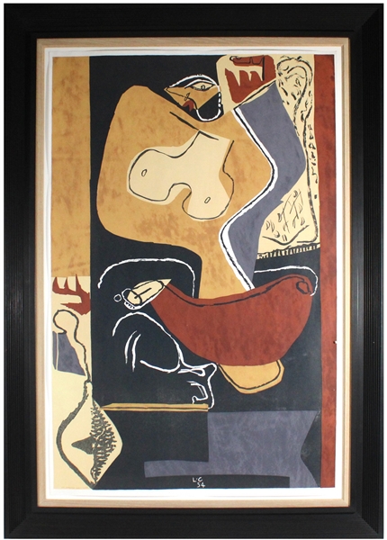 Le Corbusier, Lithograph, "Femme a la Main Levee"