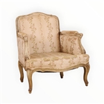 Louis XV Style White-Painted Bergere 