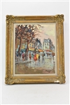 Oil on Canvas of Parisian Street Scene