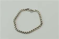 Tiffany & Co Sterling Silver Box Chain Bracelet