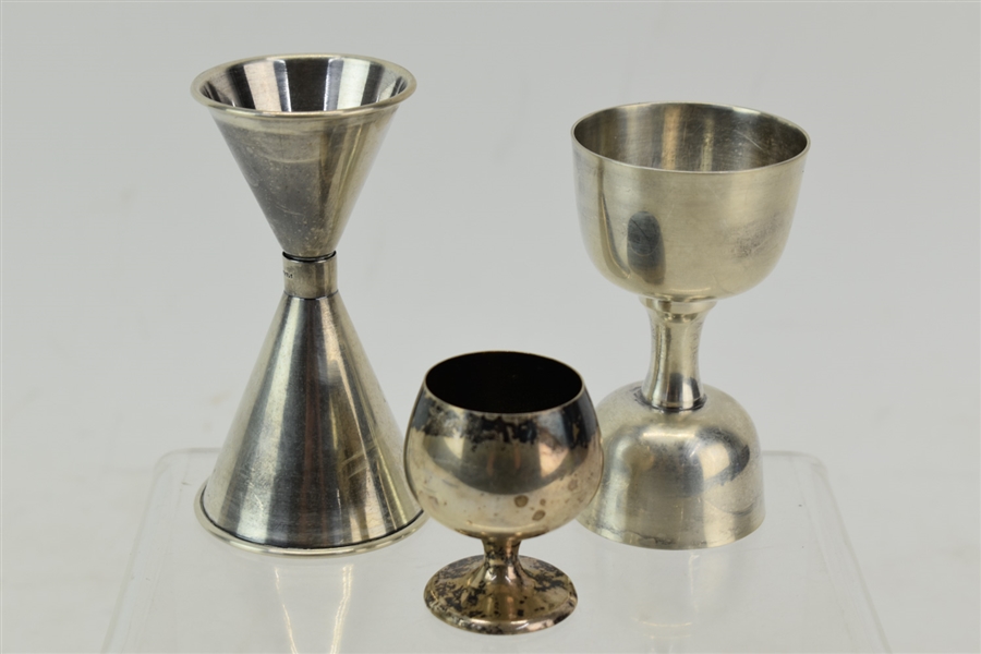 Two Sterling Silver Cocktail Jiggers