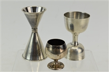 Two Sterling Silver Cocktail Jiggers