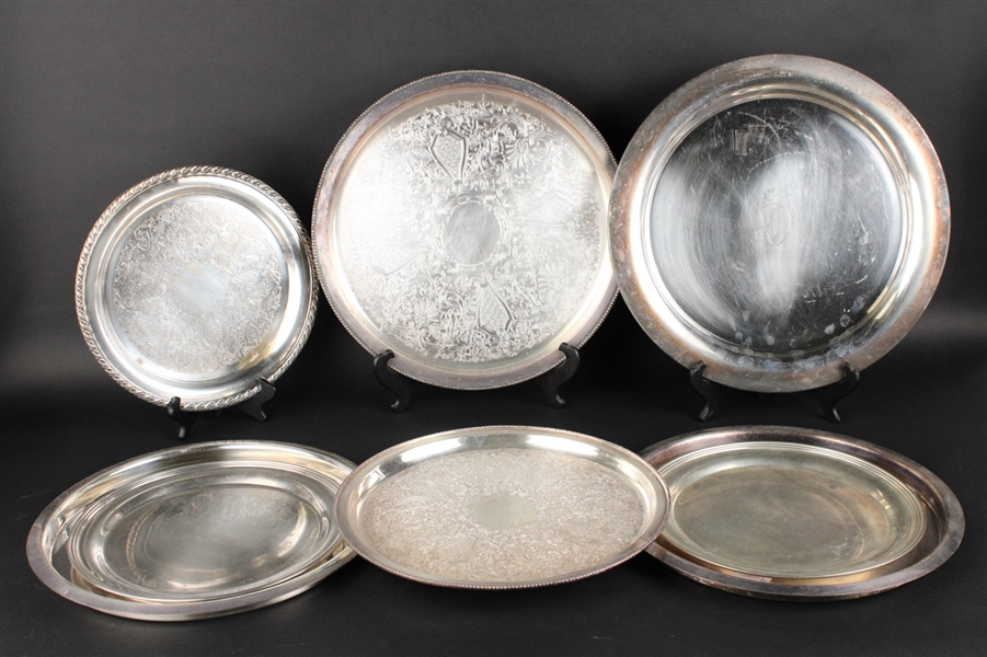 Two Calvin Klein - Swid Powell Round Trays