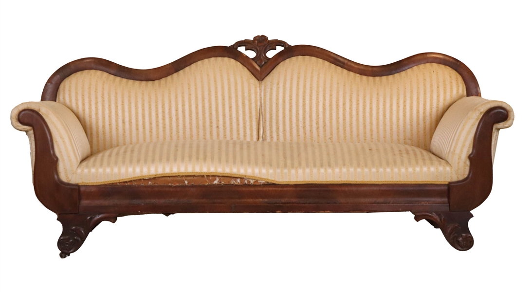 Victorian Carved Mahogany Sofa