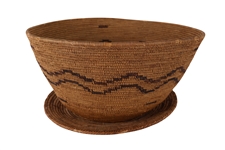 Native American Woven Basket and Plate