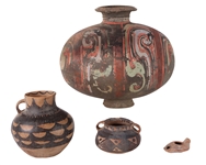 Three Painted Terracotta Vessels
