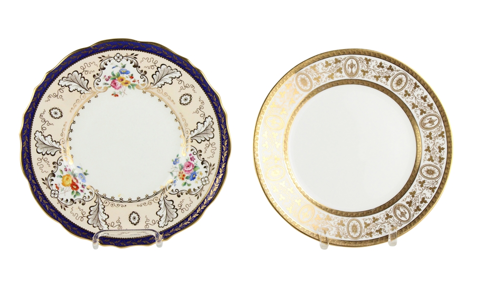 Twelve Cauldon Parcel-Gilt Dinner Plates