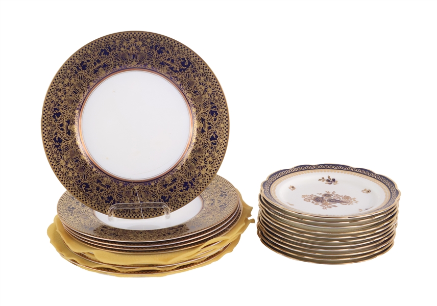 Twelve Royal Worcester for Tiffany Dessert Plates