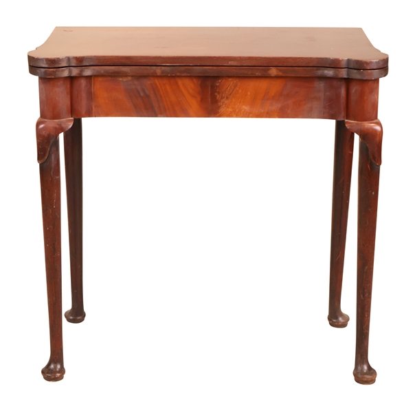 George I Carved Mahogany Games Table