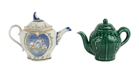 English Pearlware Porcelain Teapot