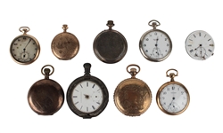 Group of Assorted Vintage Pocket Watches 