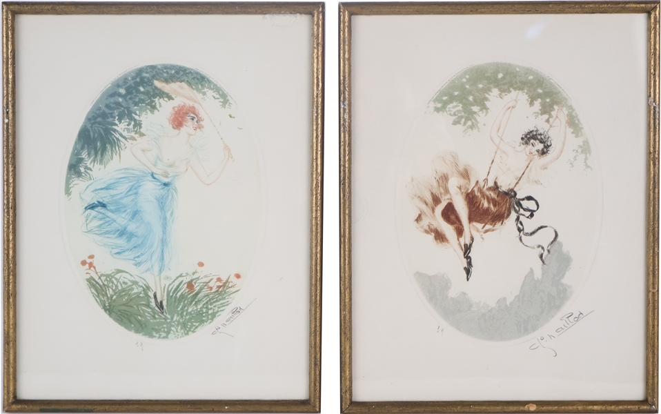 Two Charles Naillod Prints of Woman