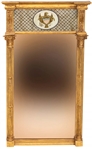 Federal Eagle-Decorated Giltwood&Eglomise Mirror