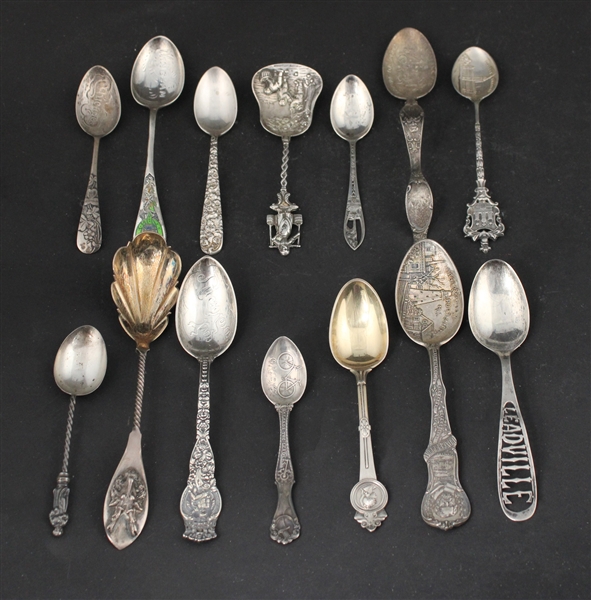 Gorham Sterling Silver Medallion Decorated Spoon