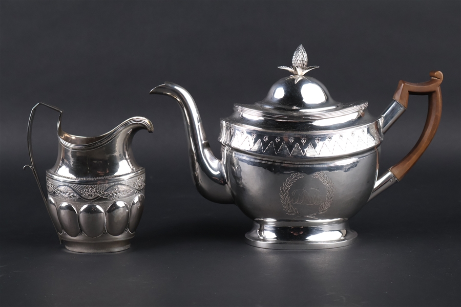 Thomas Knox Emery American Coin Silver Teapot