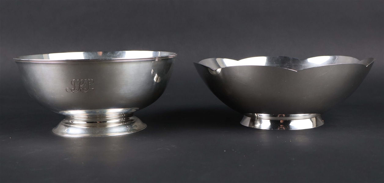 Two Tiffany Sterling Silver Footed Bowls