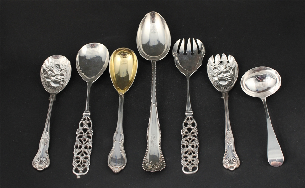 Four Small Sterling Silver Ladles