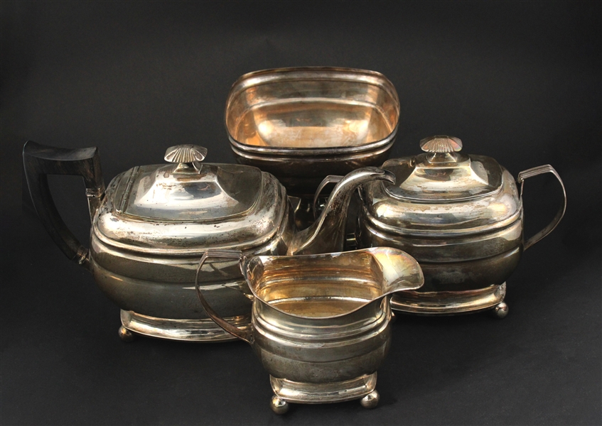 William Garret Forbes Four Piece Silver Tea Set