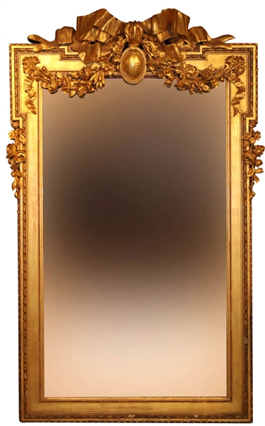 Victorian Giltwood Mirror, Of Impressive Size