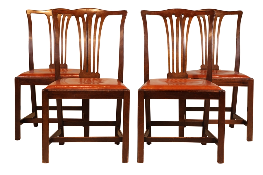 Set of 4 George III Style Mahogany Side Chairs