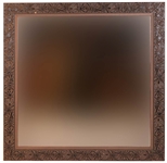 Modern Embossed and Painted Wood Wall Mirror