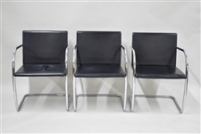 Set of Three Modern Brno Tubular Chairs