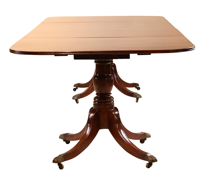 Regency Mahogany Double Pedestal Dining Table
