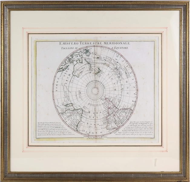 Preiso Antonio Zatta, Map of Southern Hemisphere