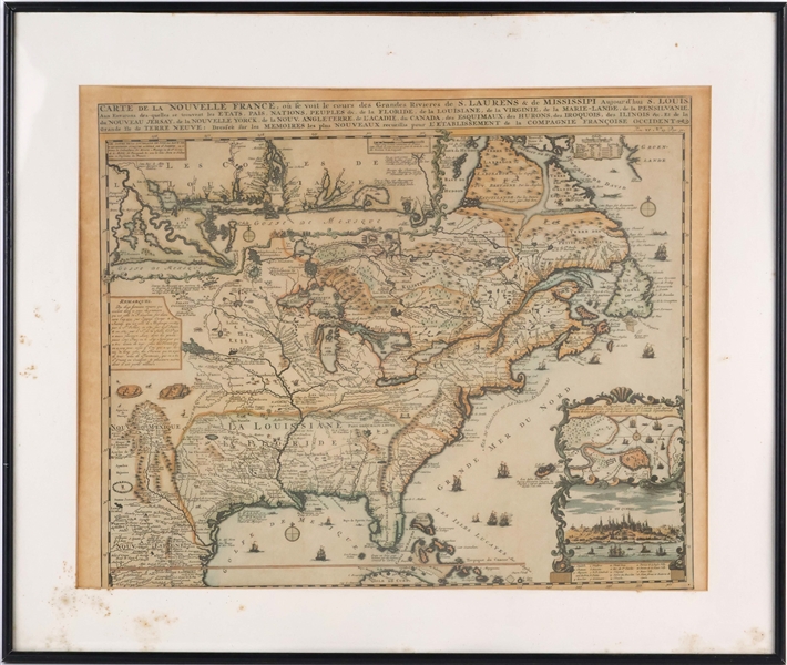 After Henri Abraham Chatelain, Map of New France